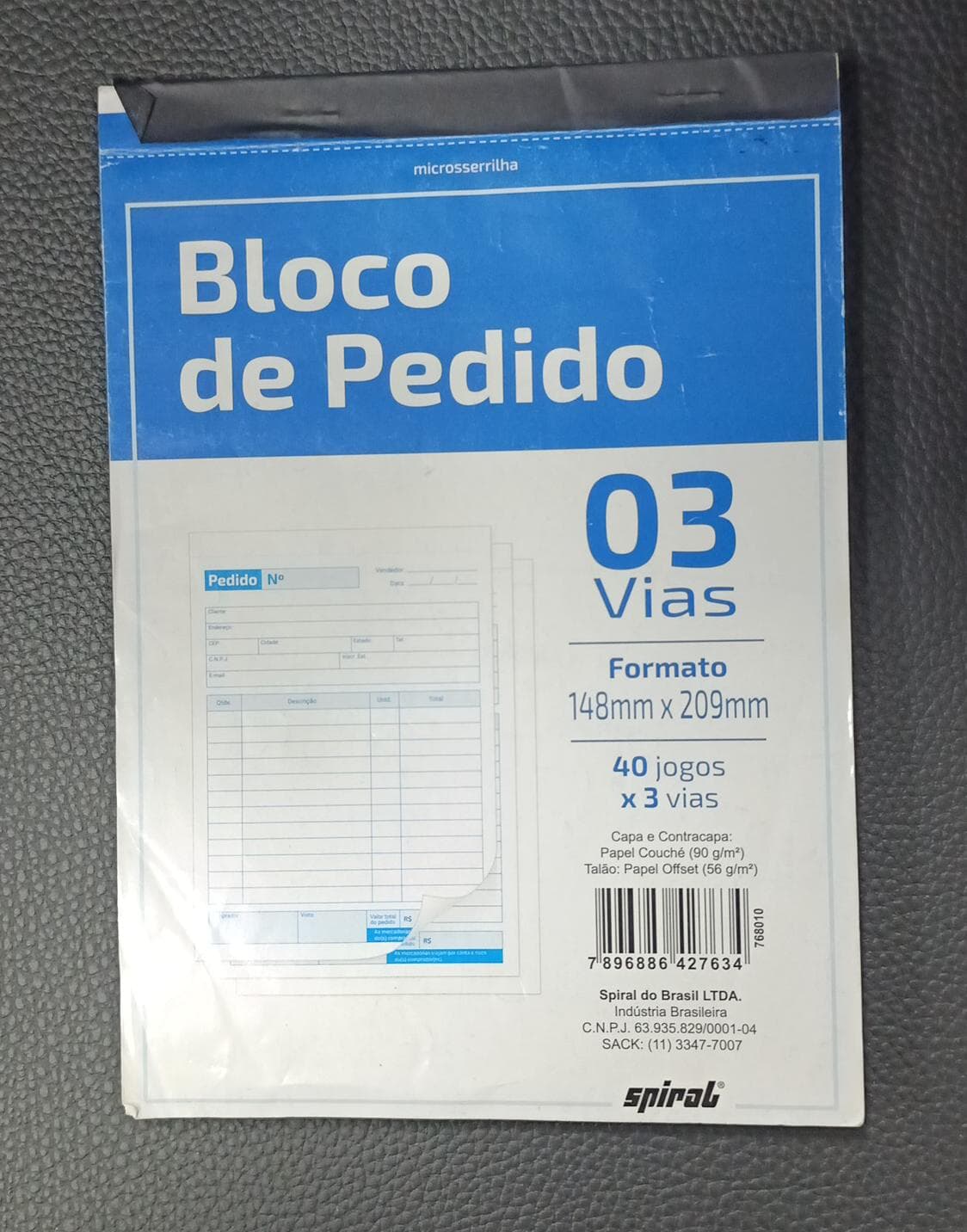 Bloco de pedidos